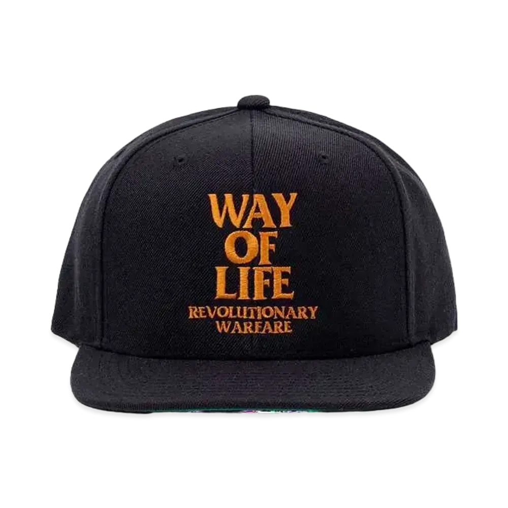 RATS EMBROIDERY CAP "WAY OF LIFE" "BLACK x MARIGOLD"