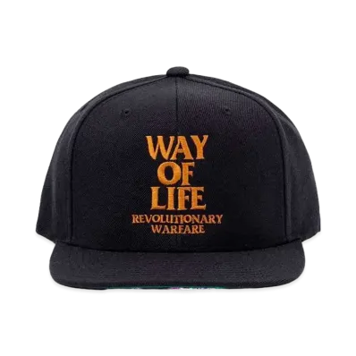 RATS EMBROIDERY CAP "WAY OF LIFE" "BLACK x MARIGOLD"