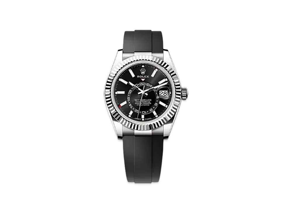 ROLEX Sky-Dweller 42mm White Gold 336239 "Bright Black"