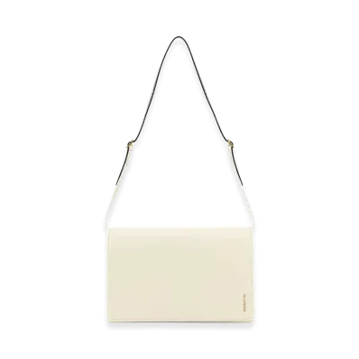 Jil Sander Women's Leather Small File Shoulder Bag "Ivory"
