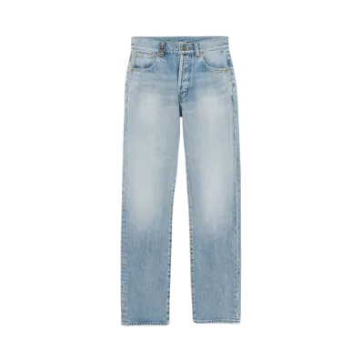 Saint Laurent Women's Cassandre Jeans "Hawaii Blue"