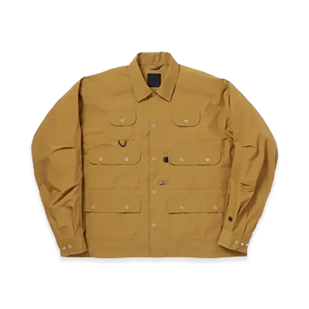 DAIWA PIER39 Tech Multi Fishing Pocket Shirt L/S Solid "Brown"