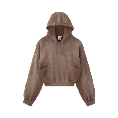X-Girl Distressed Compact Sweat Hoodie "Brown"