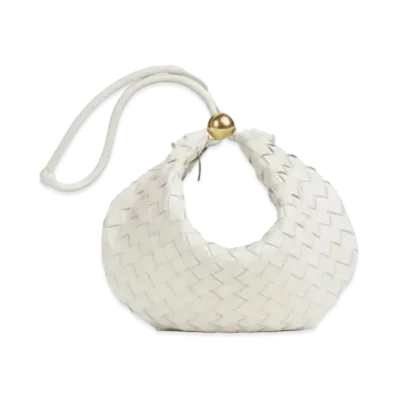 Bottega Veneta Lambskin Turn Clutch "White"
