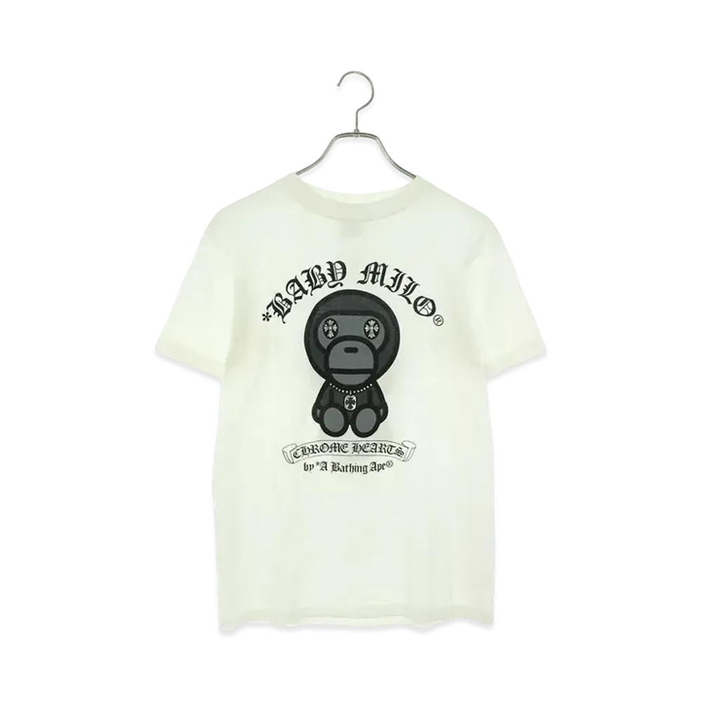 Chrome Hearts x A BATHING APE BABY MILO Print T-Shirt "White"