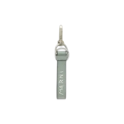 Marni Leather Keyring with Marni Mending Embroidery "Storm"