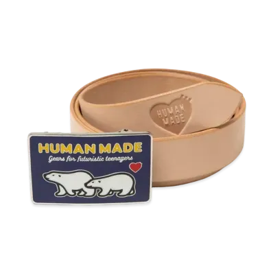 HUMAN MADE SOUVENIR LEATHER BELT "Tan"