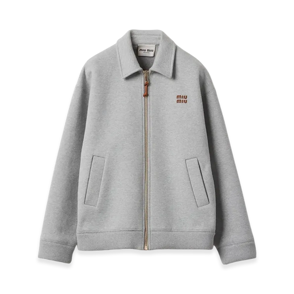 MIU MIU Jersey Blouson Jacket "Grey"