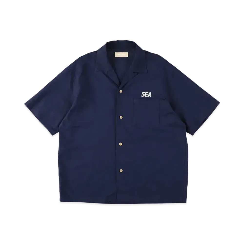 WIND AND SEA Sea Ess Linen Shirt "Navy"