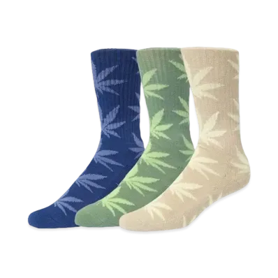 HUF Set 3Pack PL Socks "Mint/Blue/Wheat"