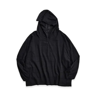 NICENESS C.Biddu Snow Parka - Hand Cut Lattice Fabric "Black"
