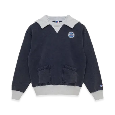 GDC x Russell x Project D Sunfaded Sweat Hoodie "Navy"