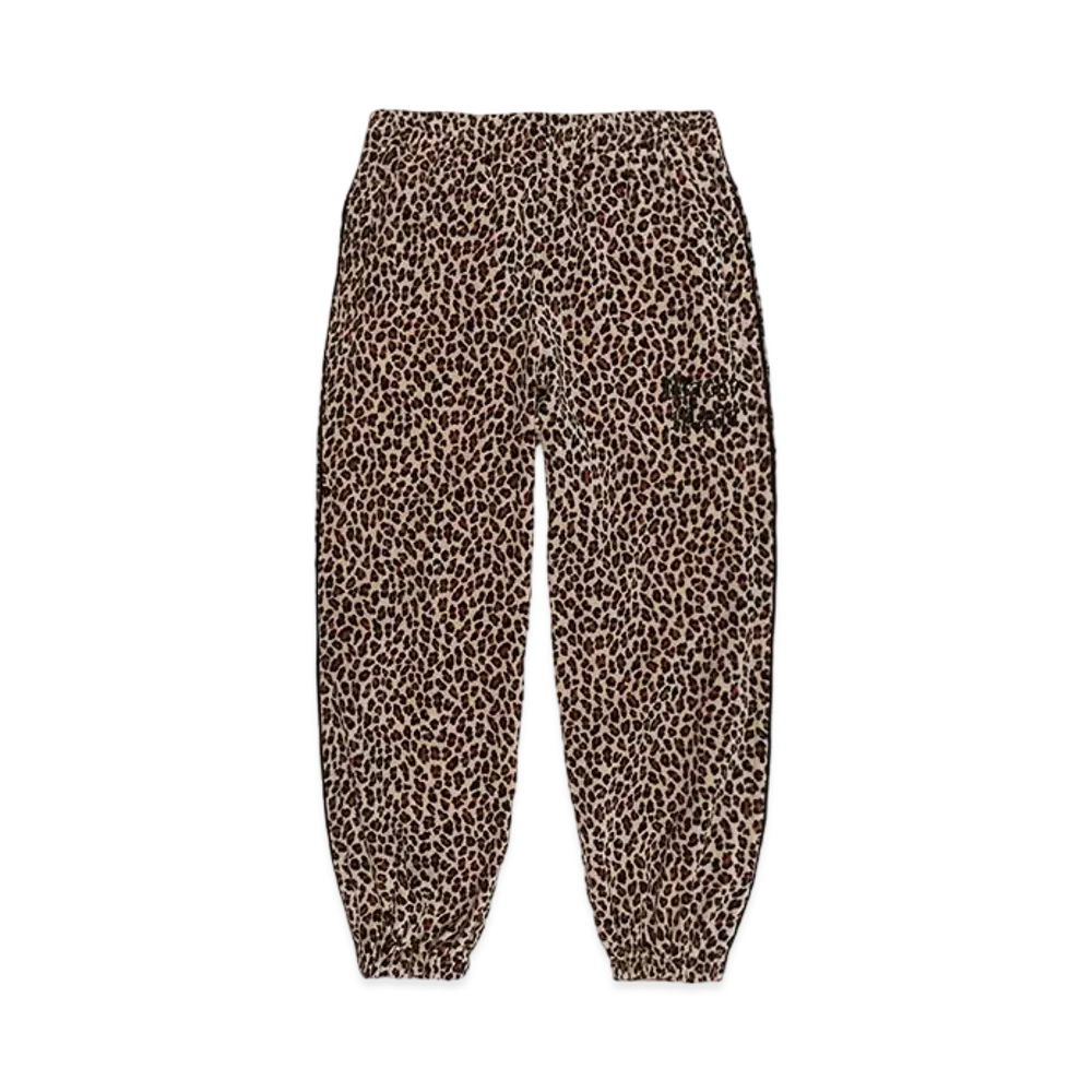 WACKO MARIA Leopard Velvet Track Pants "Beige"