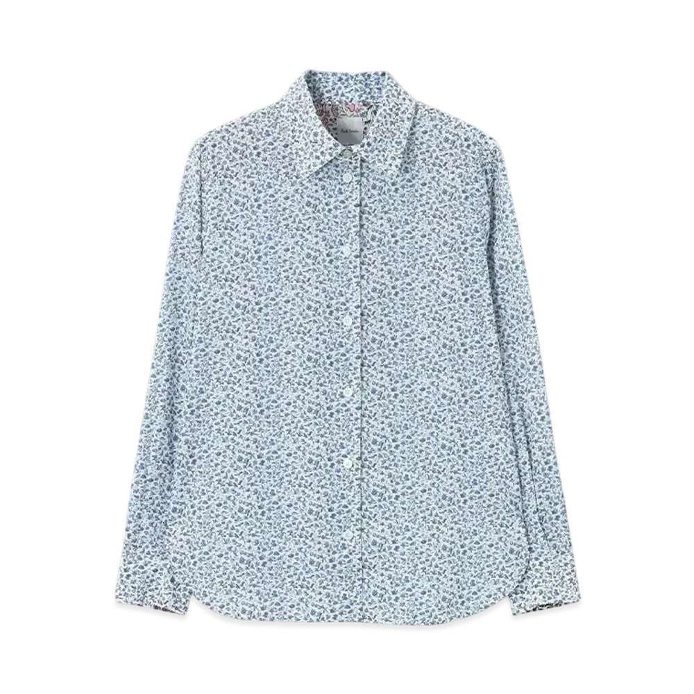 Paul Smith Women's Liberty Print Long Sleeve Shirt "LightBlue"