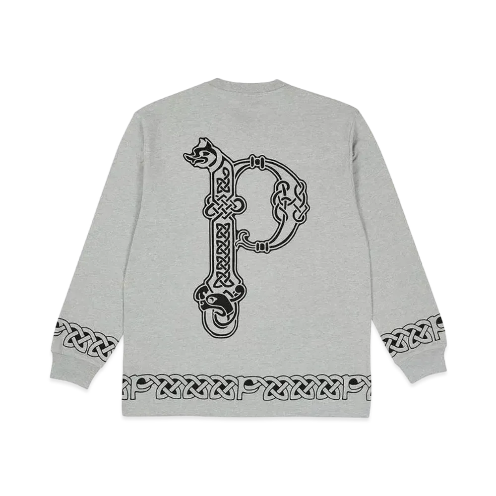 PALACE YE OLDE P LONGSLEEVE "Grey Marl"