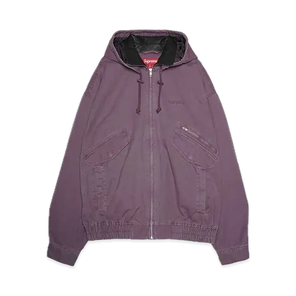 Supreme Leather Collar Utility Jacket "Dusty Purple"