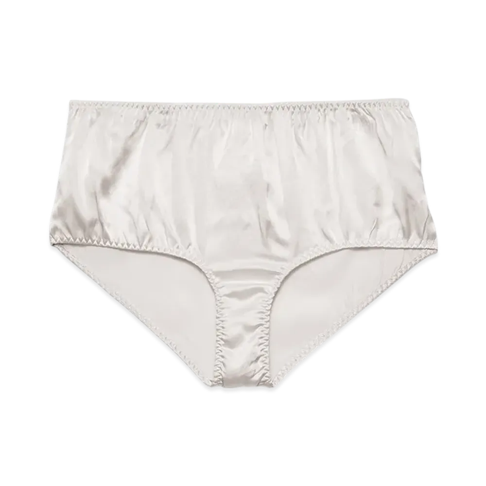 PRADA Women's Vintage-Look Satin Briefs "Ice"