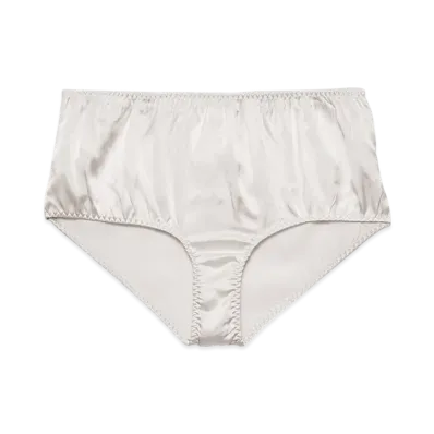 PRADA Women's Vintage-Look Satin Briefs "Ice"