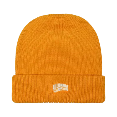 BILLIONAIRE BOYS CLUB BB ARCH SKULLY RIB SKULL CAP "BRIGHT MARIGOLD"