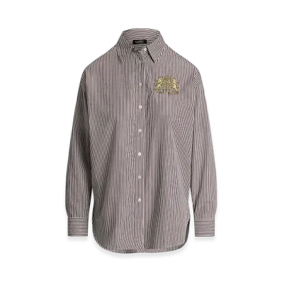 Lauren Ralph Lauren Striped Broadcloth Shirt "Black/White"