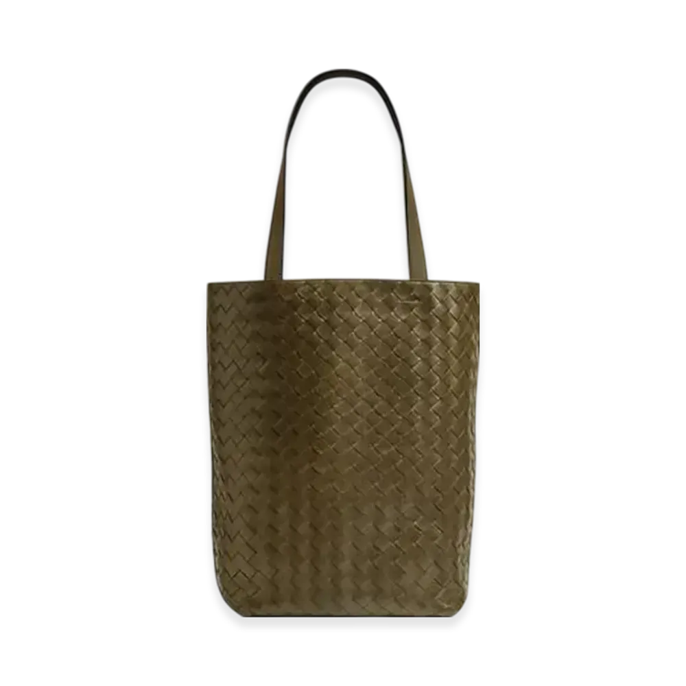 Bottega Veneta Small Intrecciato North-South Tote "Mud"