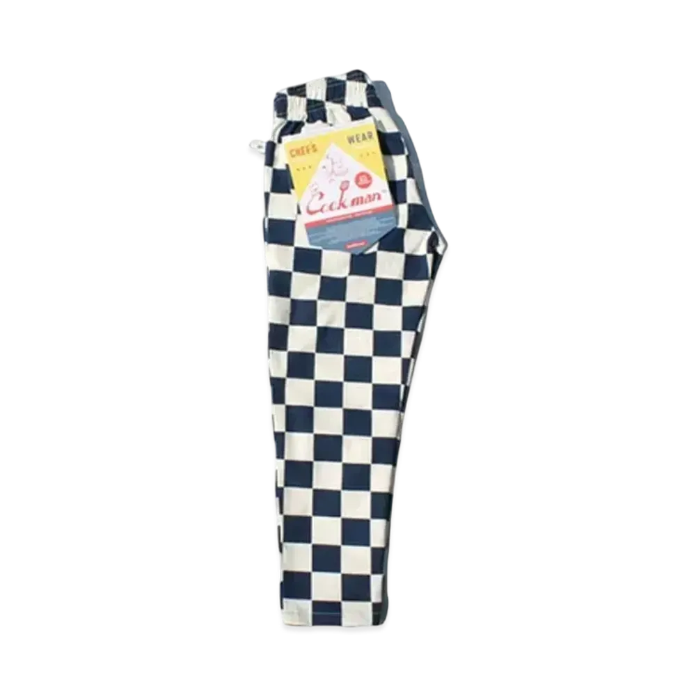 COOKMAN Chef Pants Kids Size "Checker/Navy"