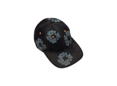 DENIM TEARS Mono Cotton Wreath Raw Denim Cap "Washed Indigo"