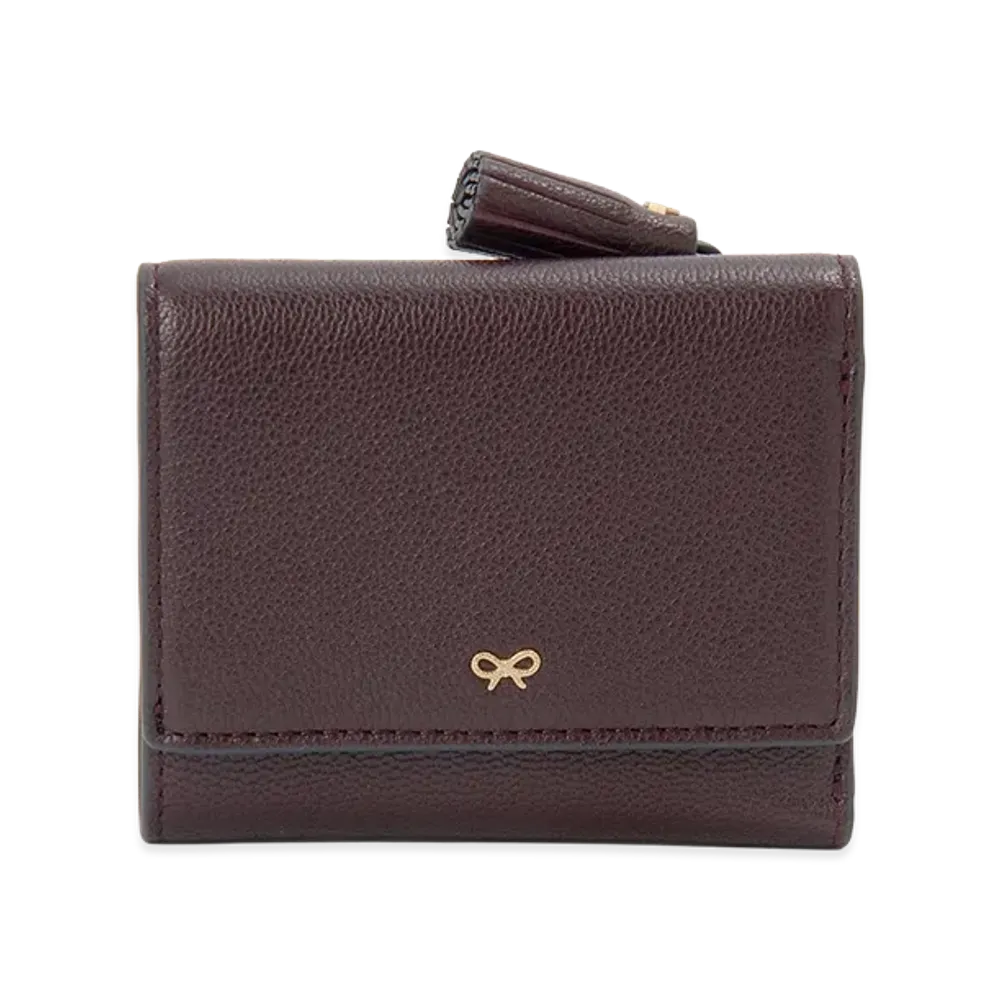 ANYA HINDMARCH Trifold Wallet "Claret Bordeaux"