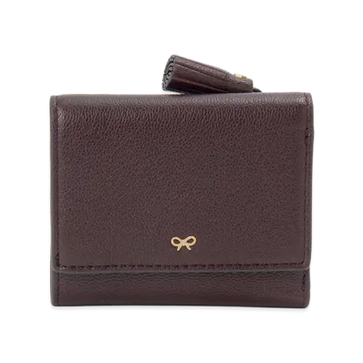 ANYA HINDMARCH Trifold Wallet "Claret Bordeaux"