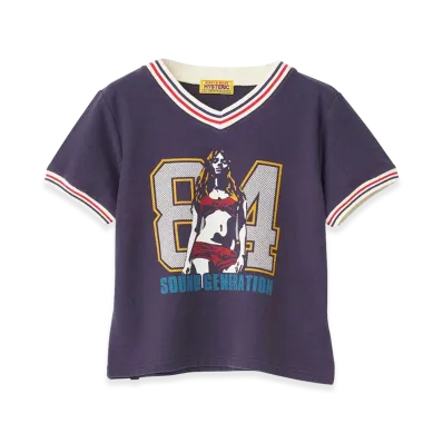 HYSTERIC GLAMOUR Women's 84 Sounds Tee "Other Navy"