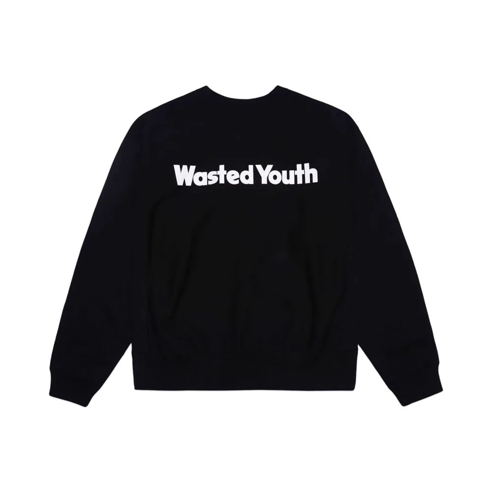 Wasted Youth Sweat Shirt "Black" / VERDY