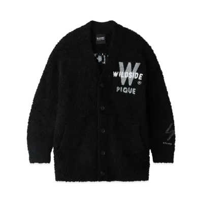 WILDSIDE Yohji Yamamoto x GELATO PIQUE Jacquard Cardigan "Black"