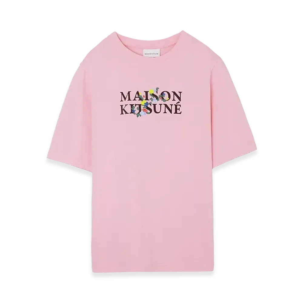 Maison Kitsune Flowers Comfort T-Shirt "Pale Pink"