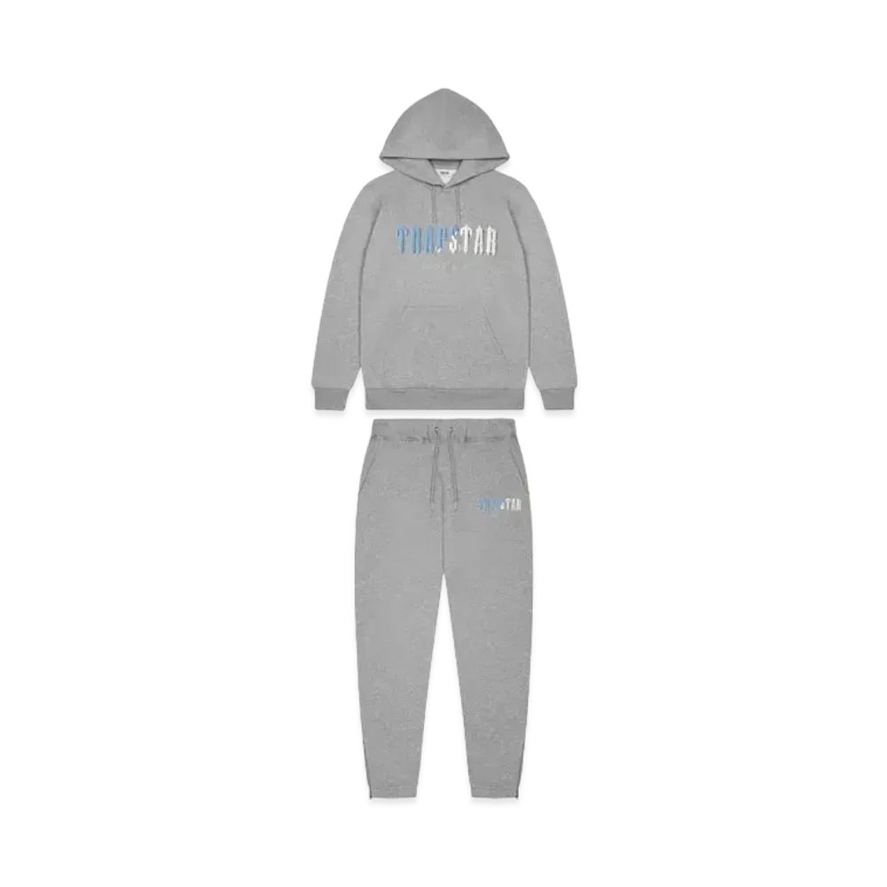 TRAPSTAR Decoded Chenille Hooded Tracksuit "Grey Ice"