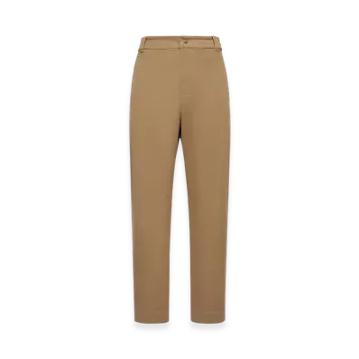 MONCLER Cotton Gabardine Trousers "Beige"