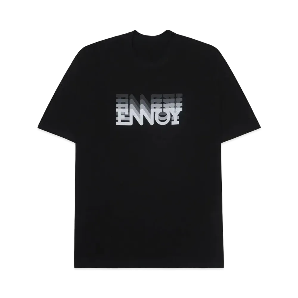 エンノイ エレクトリック ロゴ グラデーション エスエス Tシャツ "ブラック" SS23BRENCT07NTL