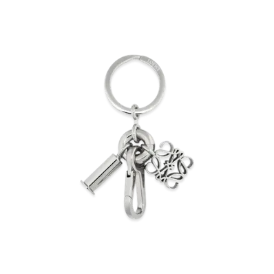 LOEWE Anagram Keyring "Silver"