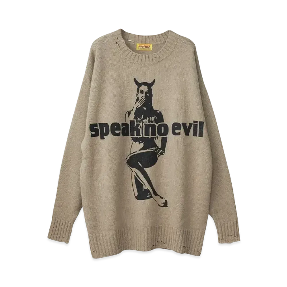 HYSTERIC GLAMOUR Speak No Evil One Piece "Beige"