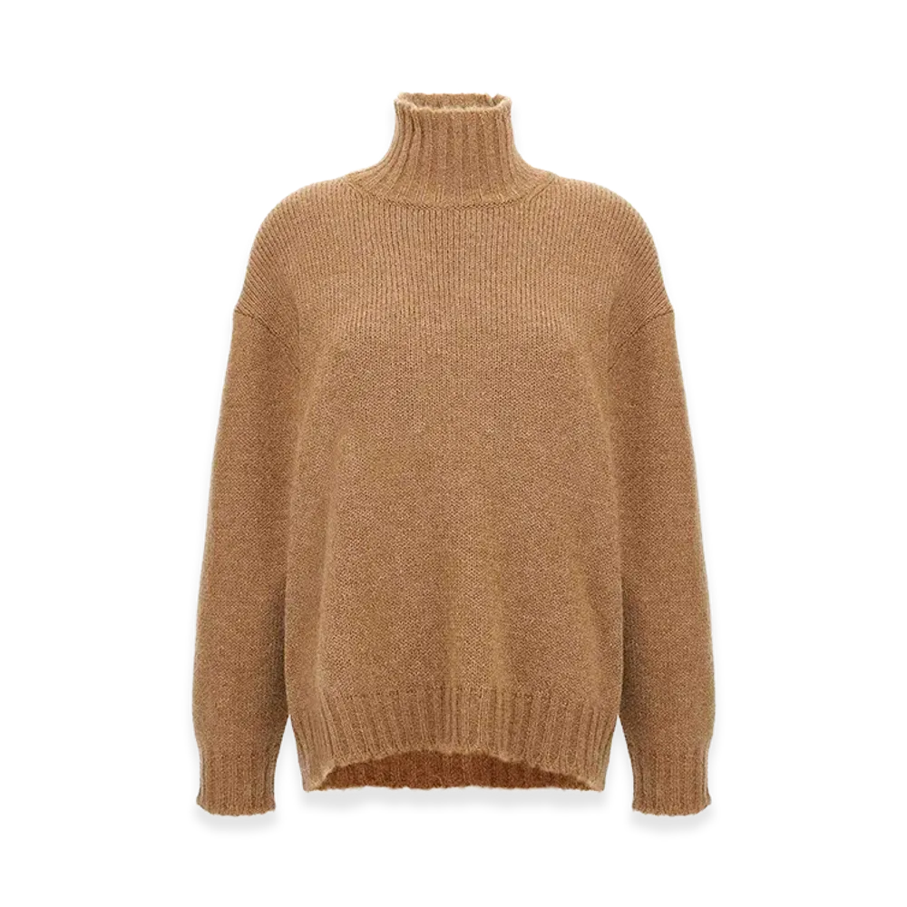 Jil Sander Women's High Neck Sweater "Beige"
