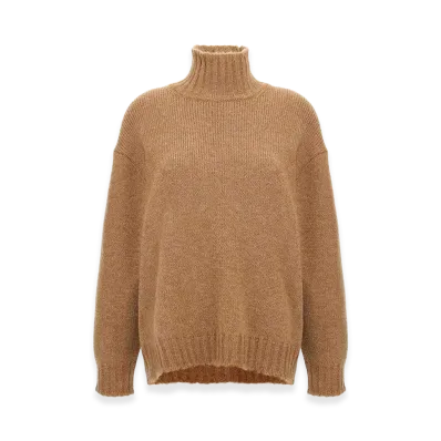 Jil Sander Women's High Neck Sweater "Beige"