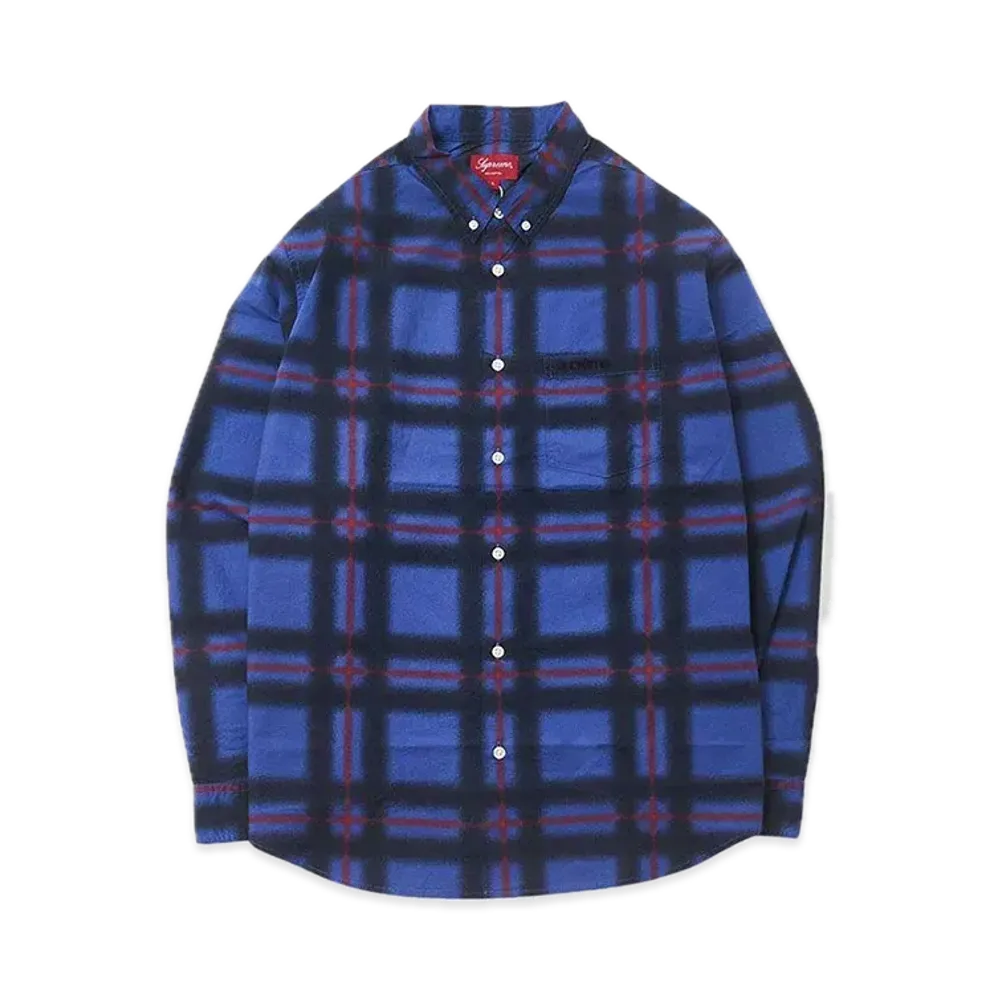 Supreme Spray Tartan Shirt "Purple"