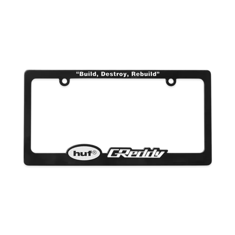 HUF x Greddy License Plate Frame "Black"