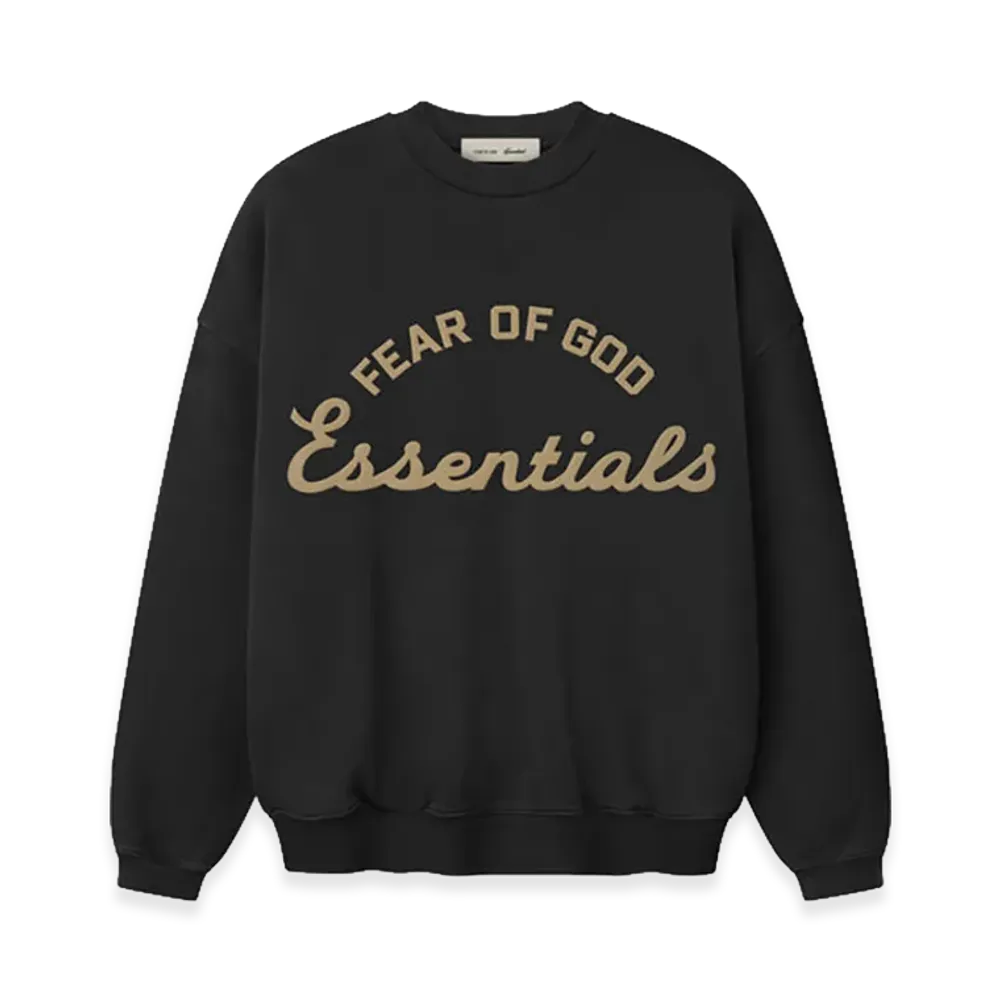 FEAR OF GOD ESSENTIALS Training 90s Crewneck Sweatshirt "Faded Black"