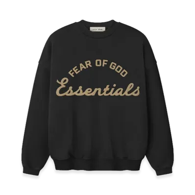 FEAR OF GOD ESSENTIALS Training 90s Crewneck Sweatshirt "Faded Black"