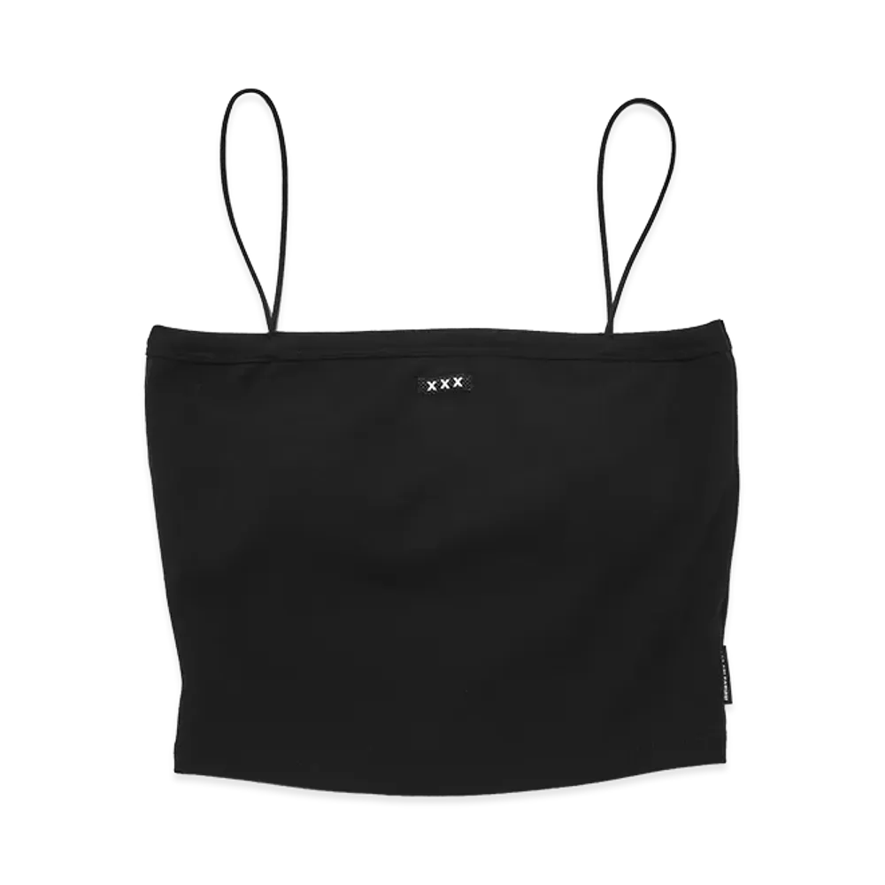 GOD SELECTION XXX Women's Mini Box Logo Built-in Pad Bra Top GXL-S26-CS-09 "Black"