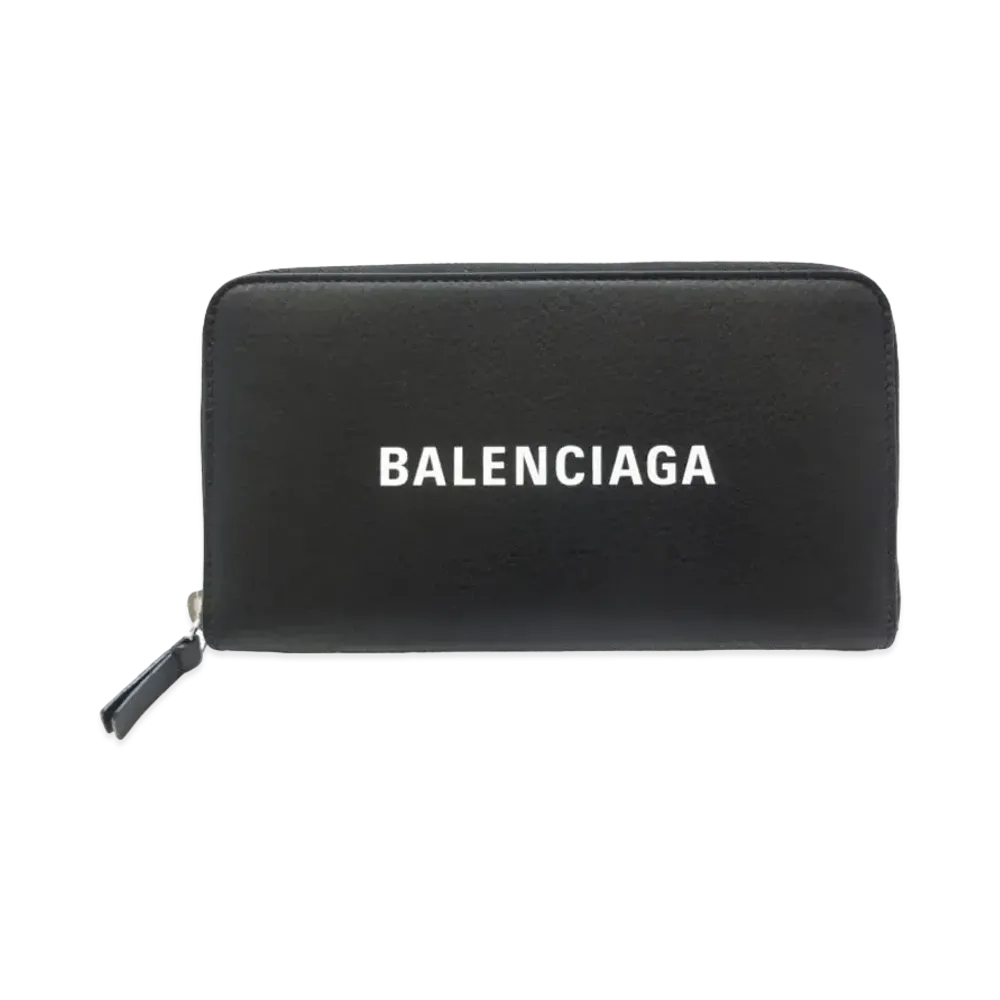 BALENCIAGA Everyday Continetal Zip Around Wallet "Black"