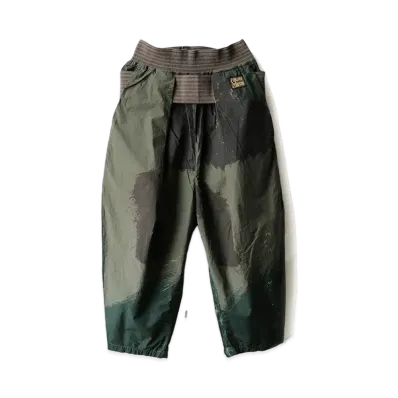 KAPITAL COTTON TYPEWRITER BRUSH CAMO SHIMOKITA PANTS "Khaki"