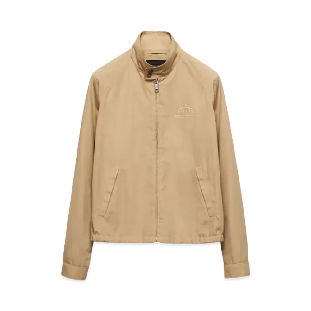 PRADA Men's Cotton Blend Jacket "Sand Beige"
