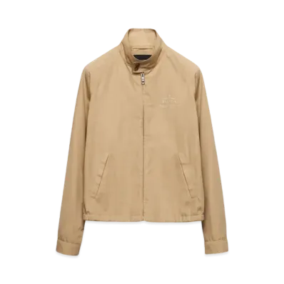 PRADA Men's Cotton Blend Jacket "Sand Beige"