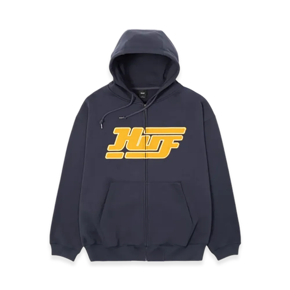 HUF Exhaust Full Zip Hoodie "Navy"